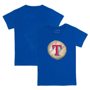 Toddler Tiny Turnip Royal Texas Rangers Stitched Baseball T-Shirt