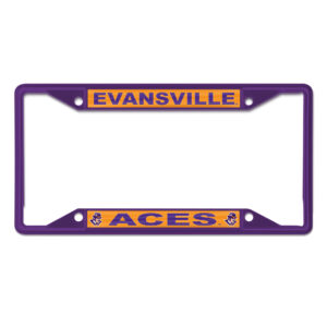 WinCraft Evansville Purple Aces Chrome Color License Plate Frame
