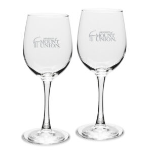 Mount Union Purple Raiders 12oz. Two-Piece Traditional White Wine Glass Set