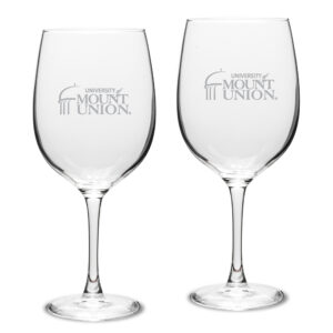 Mount Union Purple Raiders 19oz. Two-Piece Traditional Red Wine Glass Set