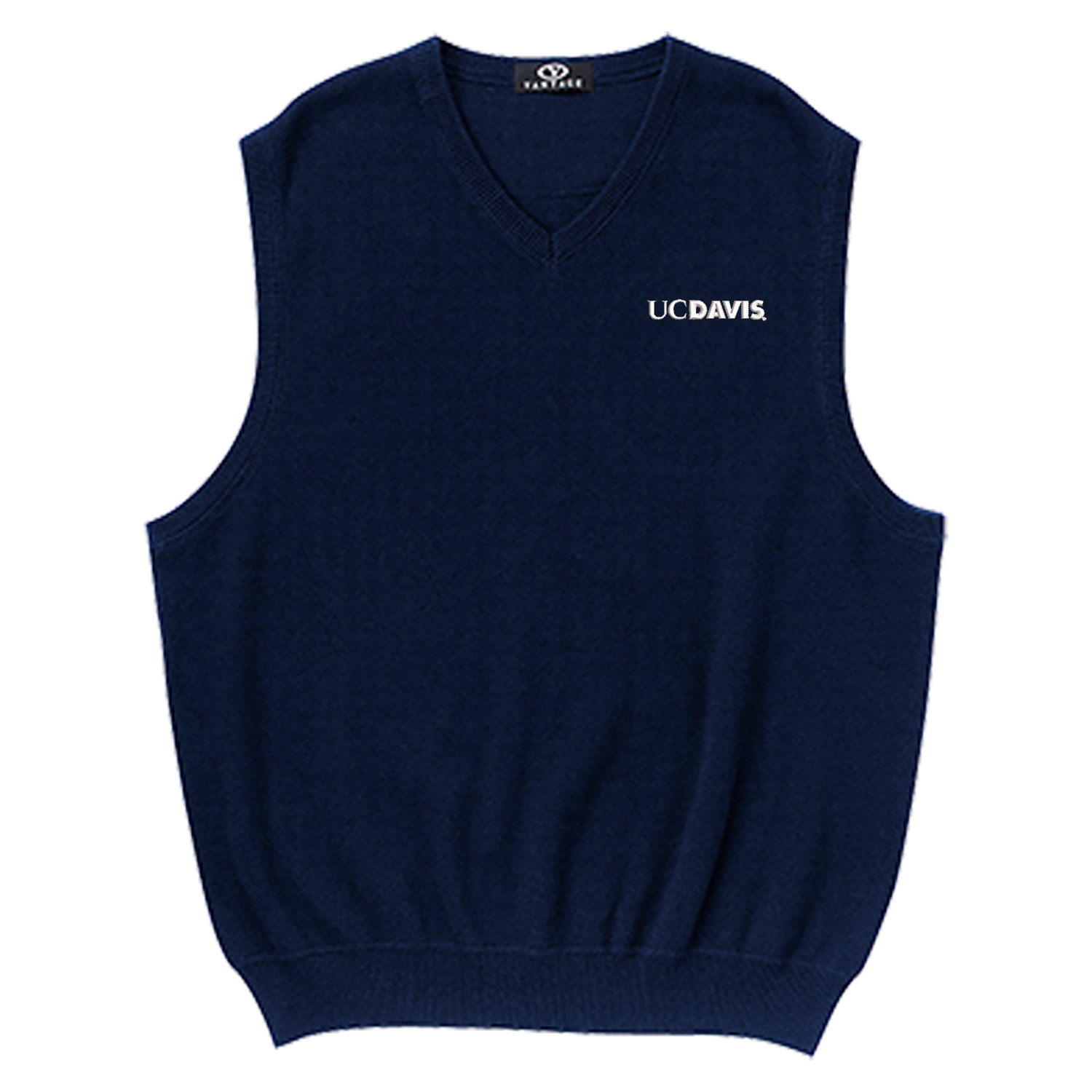 Men's Navy UC Davis Aggies Milano Knit Sweater Vest