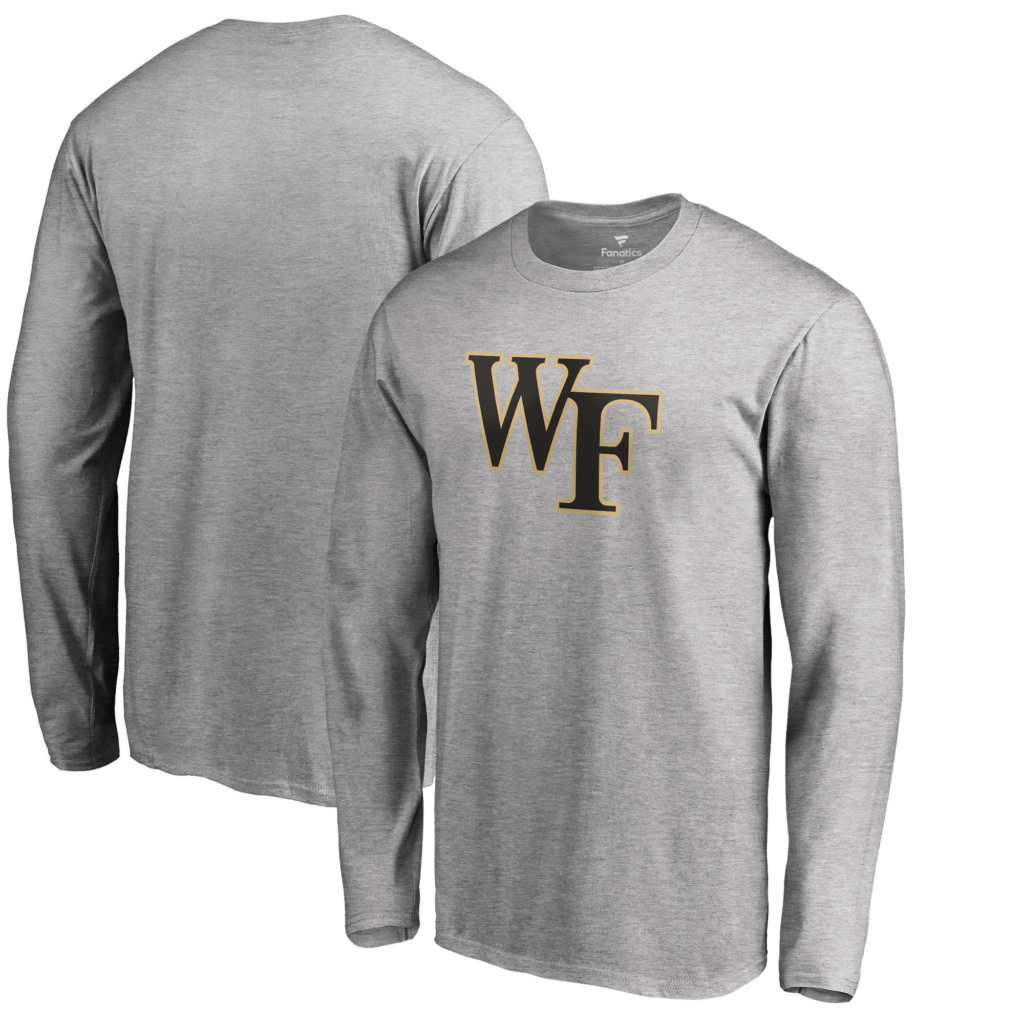 Men's Ash Wake Forest Demon Deacons Primary Logo Long Sleeve T-Shirt - Image 5