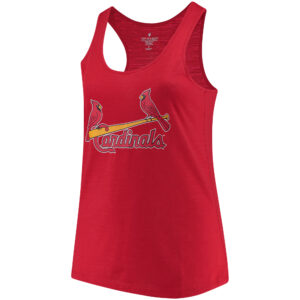 Women's Soft as a Grape Red St. Louis Cardinals Plus Size Swing for the Fences Racerback Tank Top