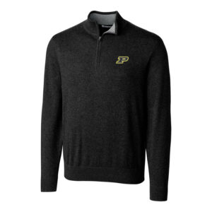 Men's Cutter & Buck Black Purdue Boilermakers Big & Tall Lakemont Half-Zip Jacket