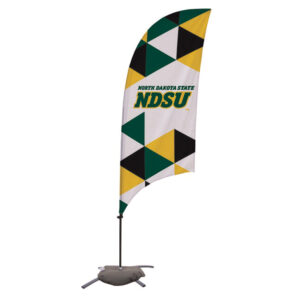 NDSU Bison 7.5' Pattern Razor Feather Stake Flag with Base