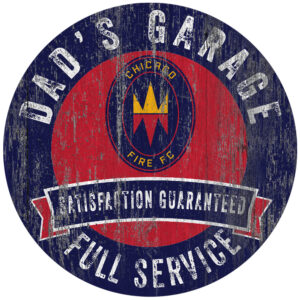 Chicago Fire 12" x 12" Dad's Garage Sign