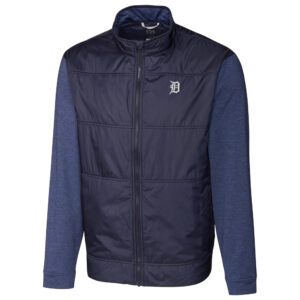 Detroit Tigers Cutter & Buck Stealth Full-Zip Jacket - Navy