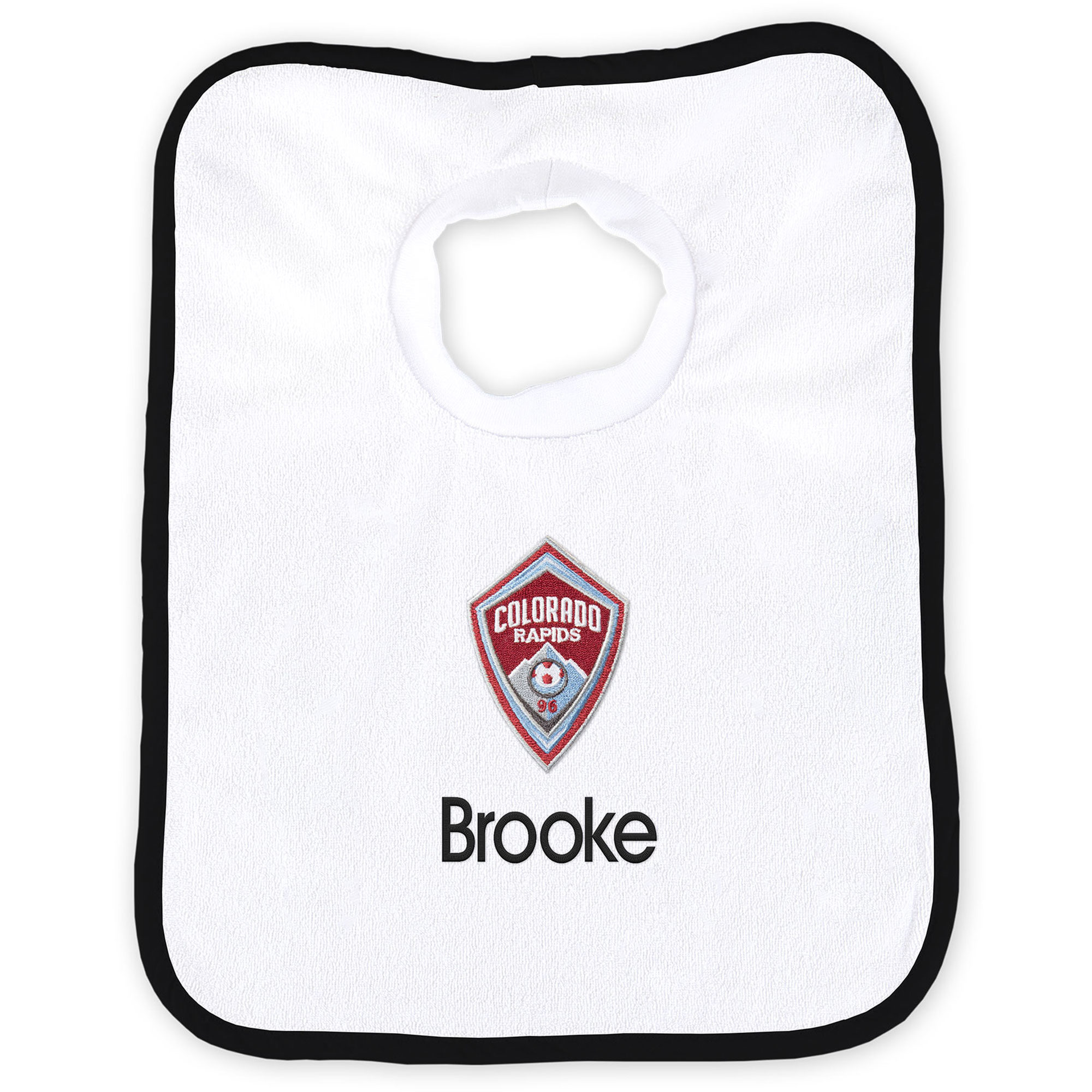 Infant White Colorado Rapids Personalized Bib