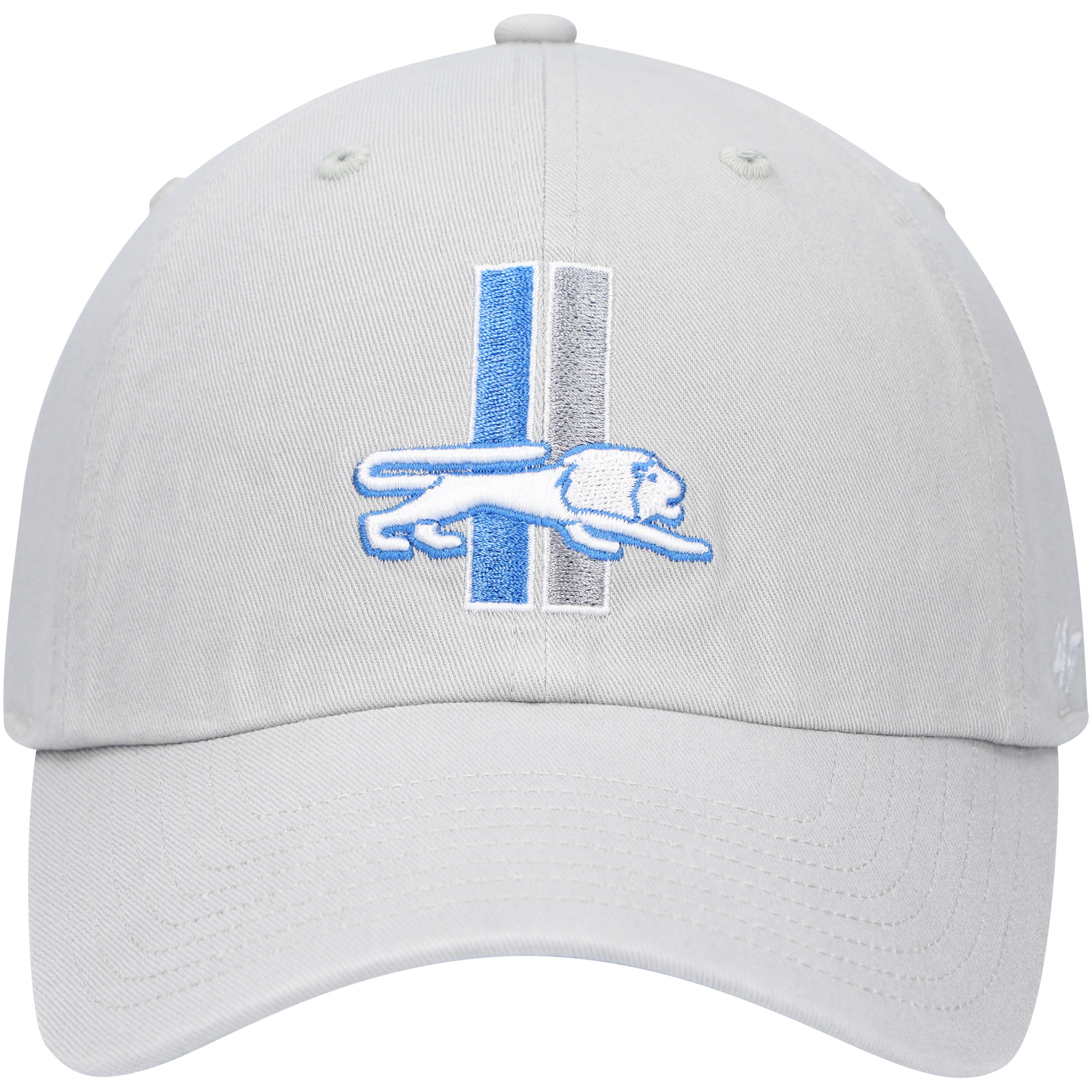 Men's '47 Gray Detroit Lions Clean Up Legacy Adjustable Hat - Image 7