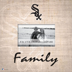 Chicago White Sox 10'' x 10'' Burlap Pattern Frame