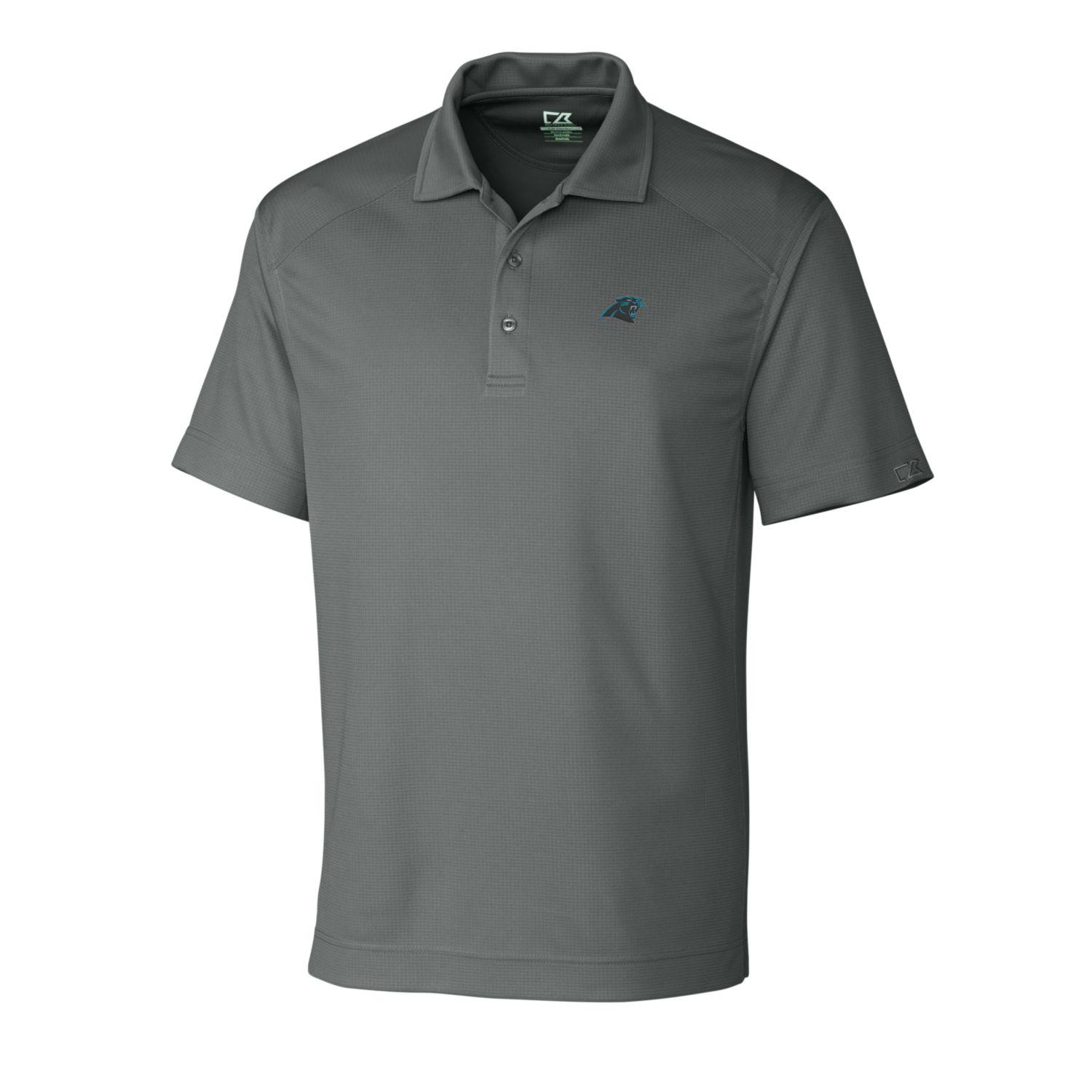 Men's Cutter & Buck Gray Carolina Panthers DryTec Genre Polo