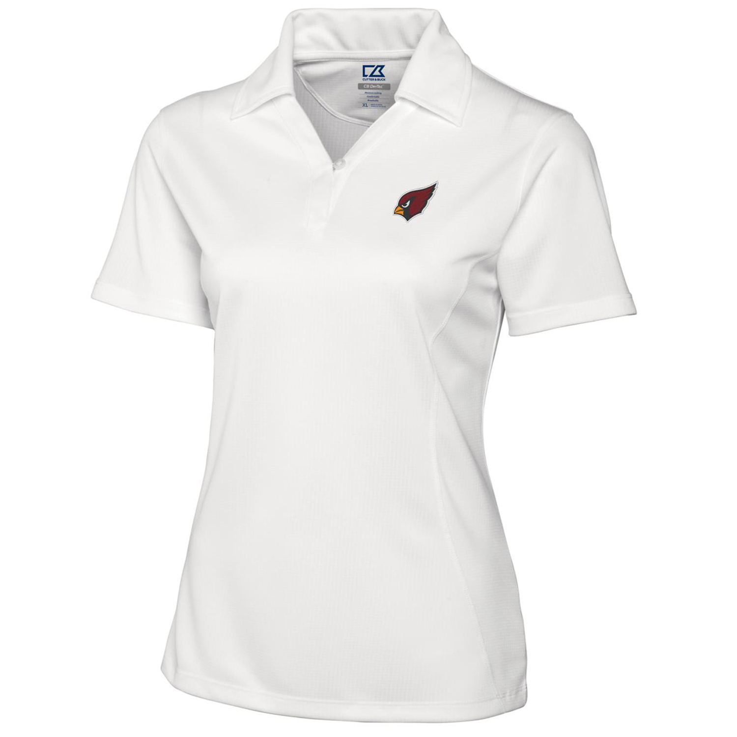 Women's Cutter & Buck White Arizona Cardinals DryTec Genre Polo