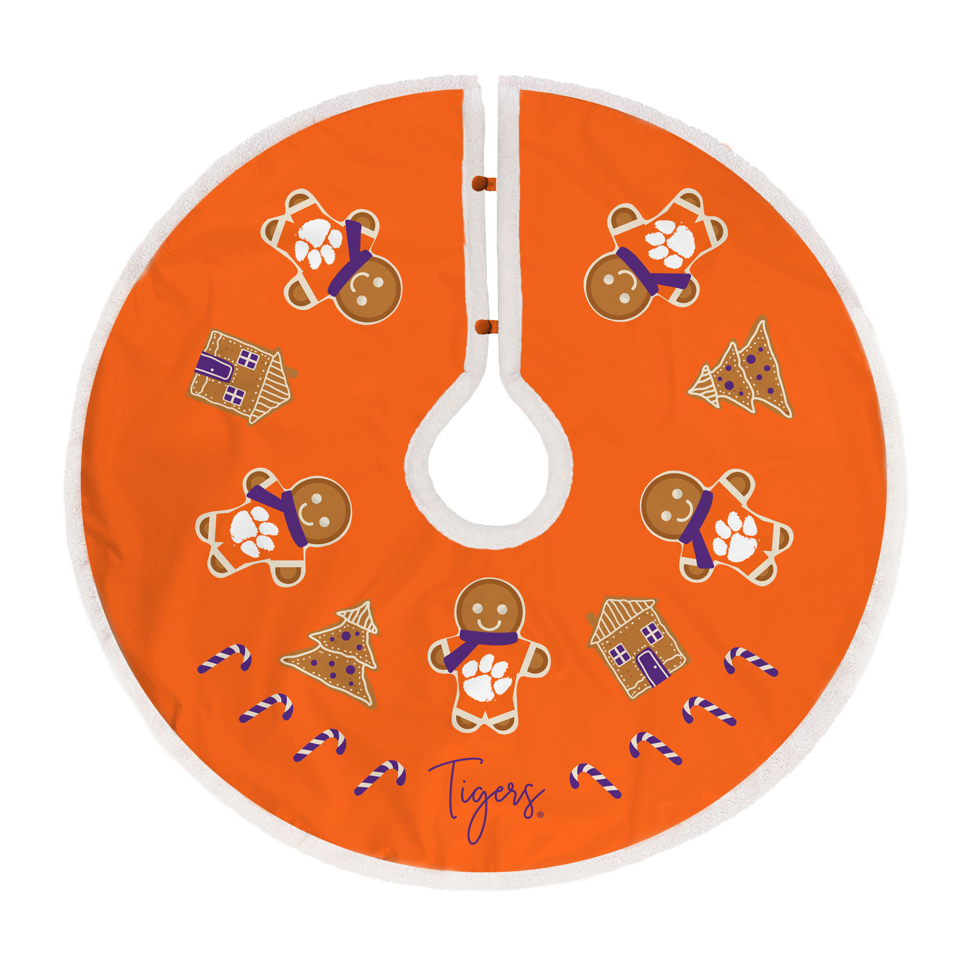 Clemson Tigers Gingerbread Tree Skirt