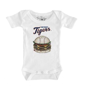 Infant Tiny Turnip White Detroit Tigers Burger Bodysuit
