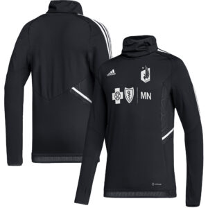 Men's adidas Black Minnesota United FC COLD.RDY Raglan Warmup Pullover Jacket