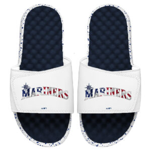 Youth ISlide White/Navy Seattle Mariners Americana Slide Sandals