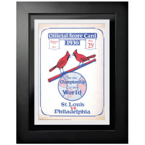 St. Louis Cardinals vs. Philadelphia Athletics 1930 World Series Vintage 12'' x 16'' Framed Program Cover