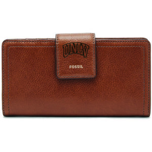 Women's Fossil Brown UNLV Rebels Leather Logan RFID Tab Clutch