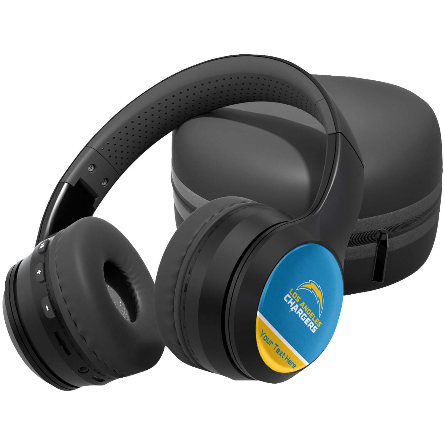 Los Angeles Chargers Personalized Wireless Bluetooth Headphones & Case
