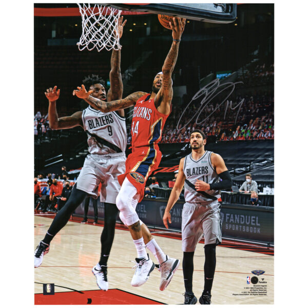 Brandon Ingram New Orleans Pelicans Autographed 16'' x 20'' Layup vs. Trail Blazers Photograph