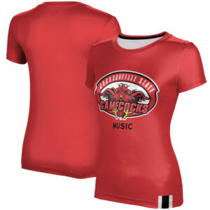 Women's Red Jacksonville State Gamecocks Music T-Shirt