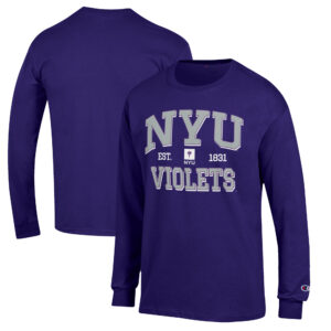 Men's Champion Purple NYU Violets Jersey Long Sleeve T-Shirt