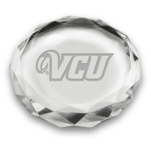 VCU Rams 3'' Optic Crystal Faceted Paperweight