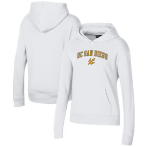 Women's Under Armour White UC San Diego Tritons All Day Pullover Hoodie