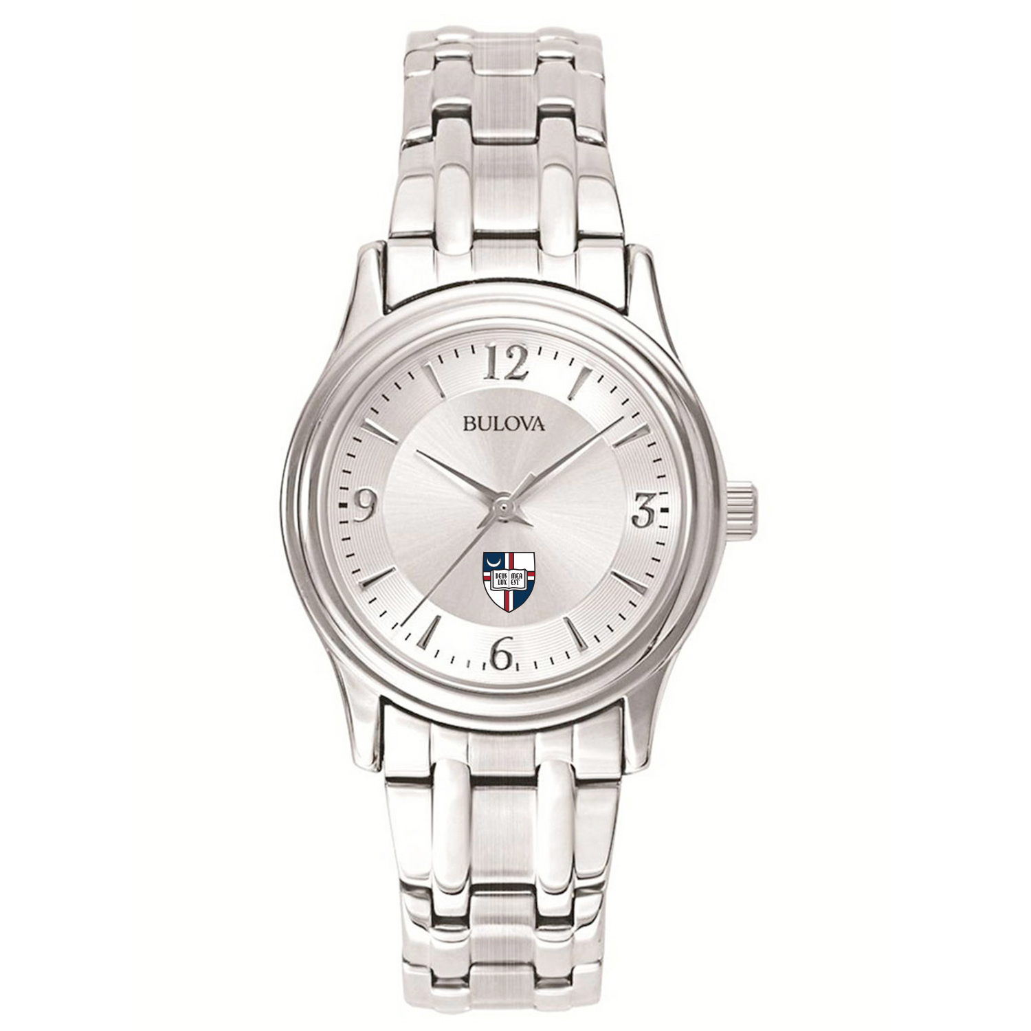 Women's Bulova Silver Catholic University Cardinals Stainless Steel Quartz Watch