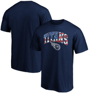 Men's Navy Tennessee Titans Banner Wave Logo T-Shirt