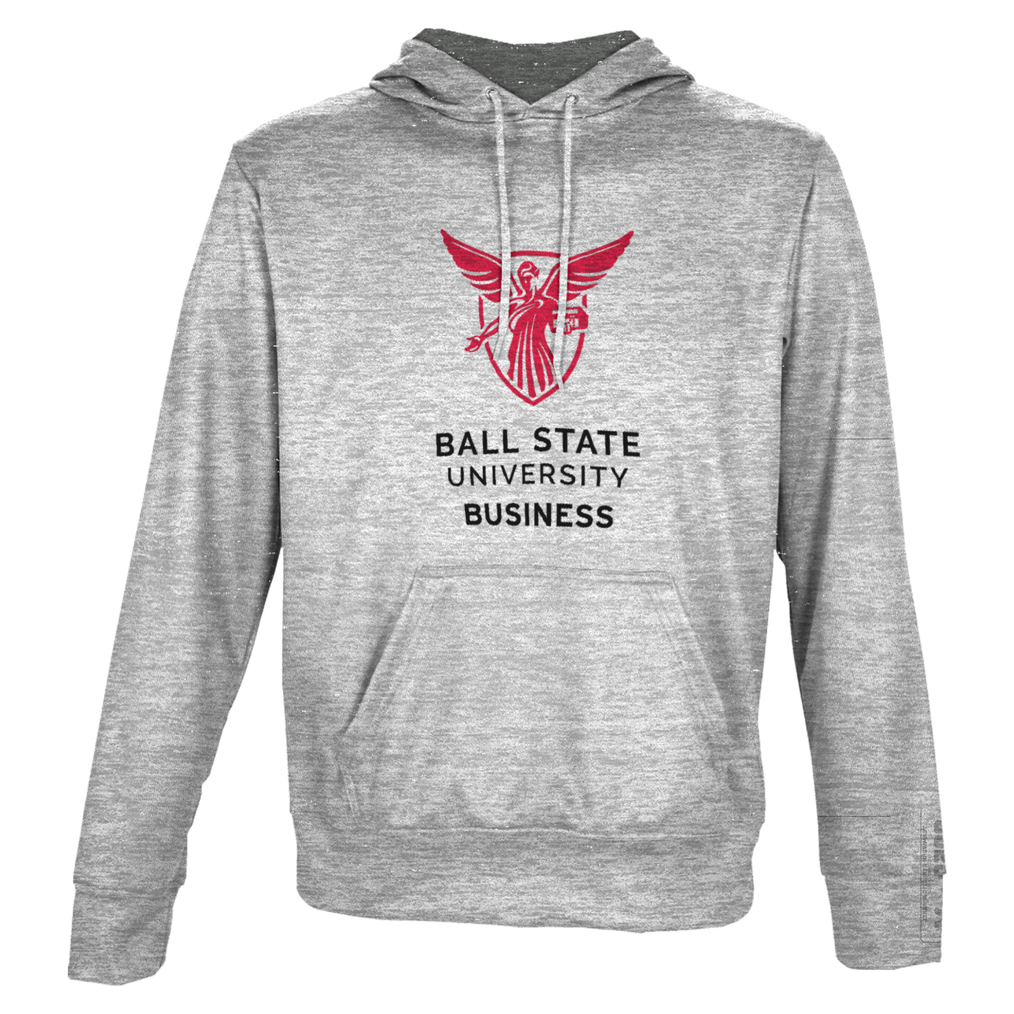 Men's ProSphere Gray Ball State Cardinals Business Name Drop Pullover Hoodie - Image 6