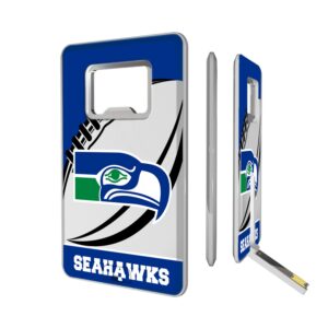 Seattle Seahawks 32GB Passtime Design Credit Card USB Drive with Bottle Opener