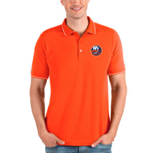 Men's Antigua Orange New York Islanders Affluent Polo