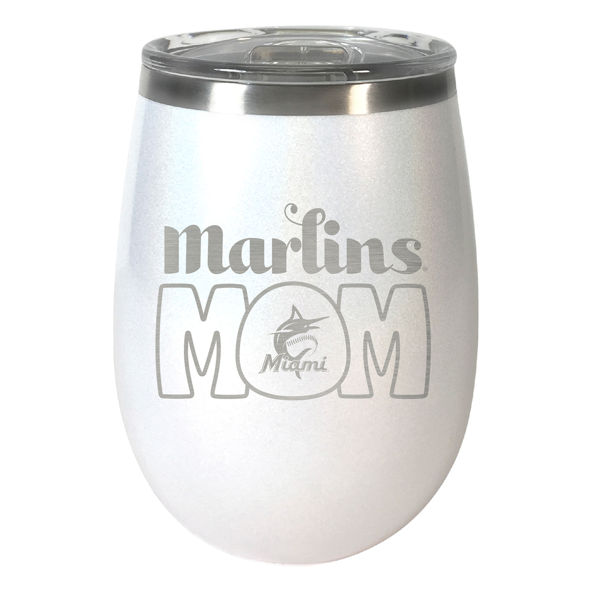 Miami Marlins 10oz. Mom Opal Wine Tumbler