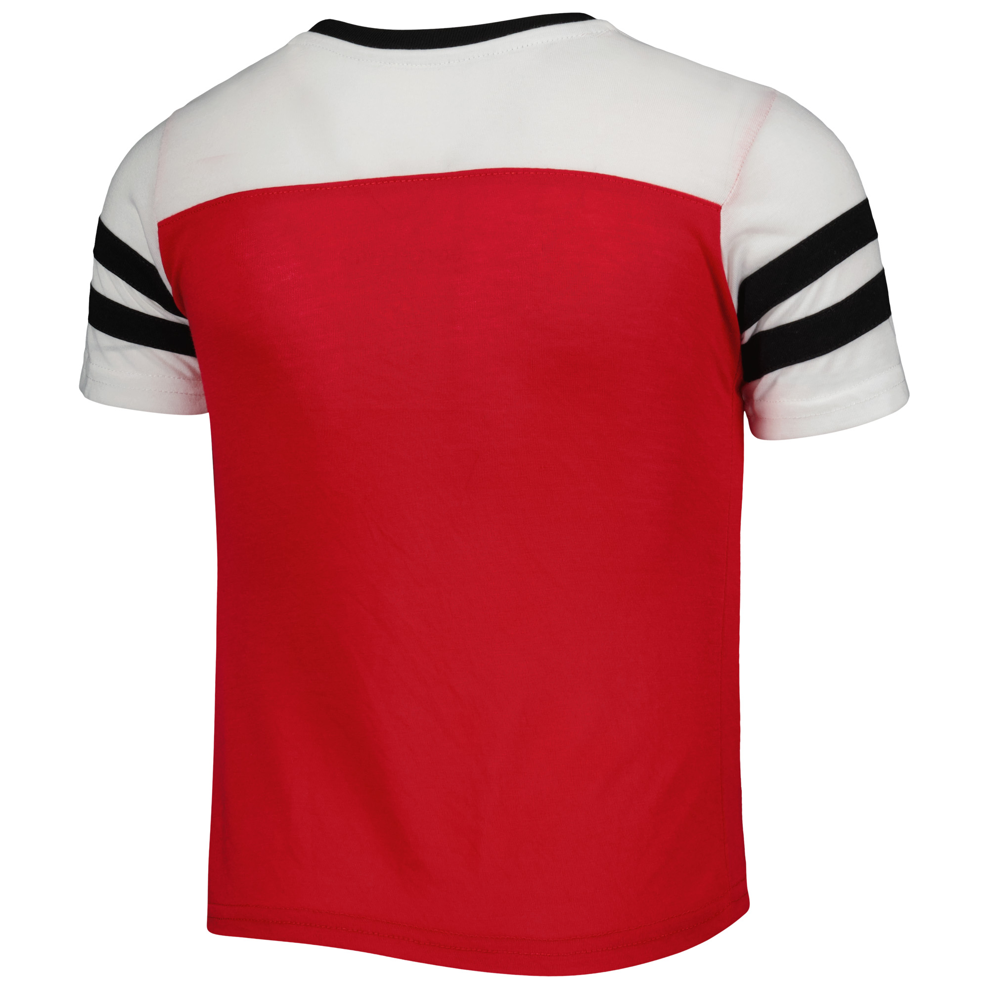 Girls Youth Colosseum Red Wisconsin Badgers Practically Perfect Striped T-Shirt - Image 4