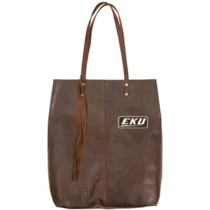 Brown Eastern Kentucky Colonels Logo Plate Mee Canyon Tote