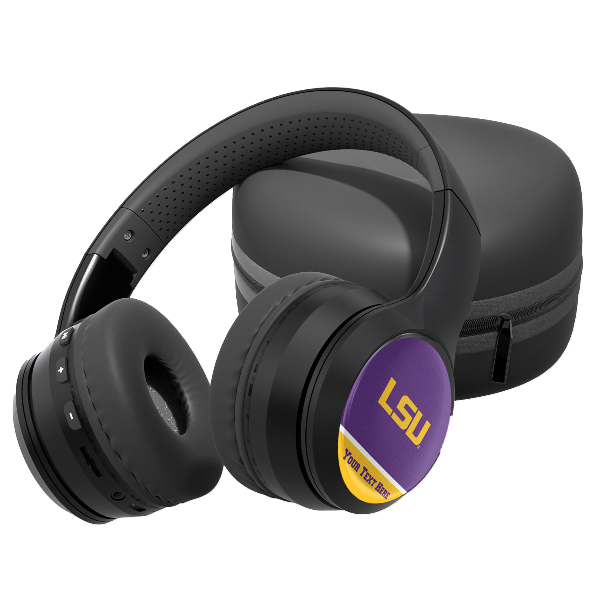 LSU Tigers Personalized Wireless Bluetooth Headphones & Case