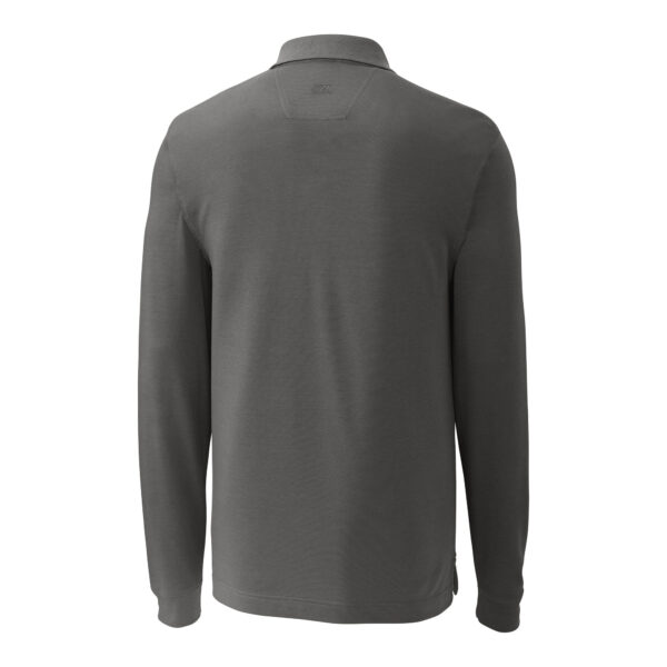 Men's Cutter & Buck Graphite Fanatics Corporate Advantage DryTec Pique Long Sleeve Polo - Image 4