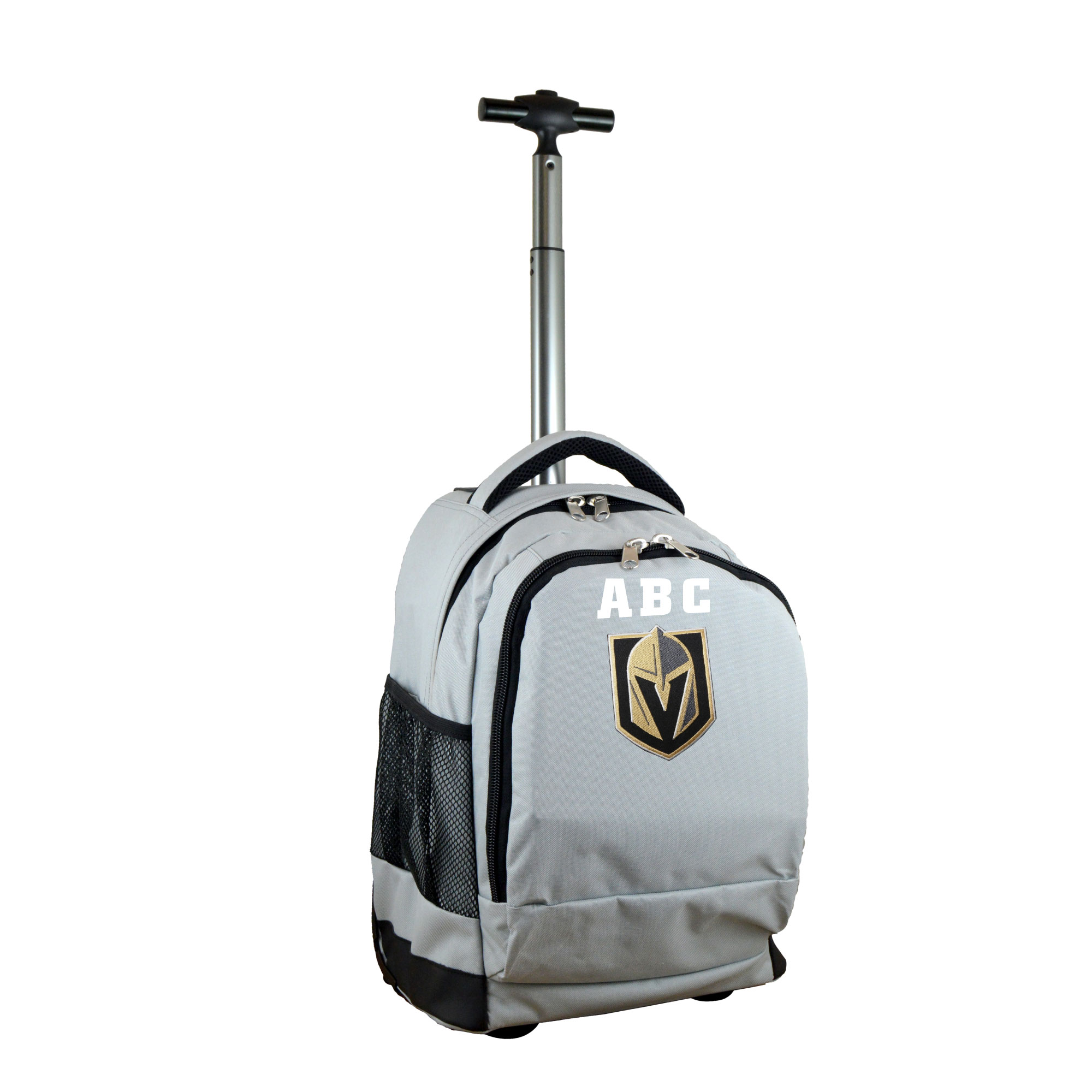 MOJO Gray Vegas Golden Knights 19'' Personalized Premium Wheeled Backpack