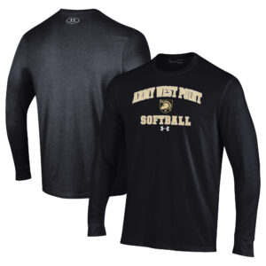 Men's Under Armour Black Army Black Knights Softball Performance Long Sleeve T-Shirt