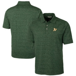 Men's Cutter & Buck Green Athletics Advantage Space Dye Tri-Blend Polo