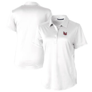 Women's Cutter & Buck White Lamar Cardinals Prospect Textured Stretch Polo