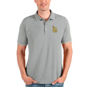 Men's Antigua Gray Cal State Long Beach The Beach Affluent Polo