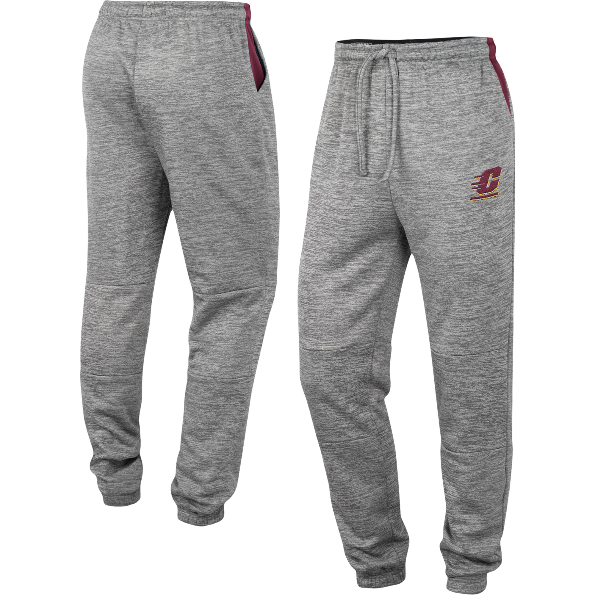 Men's Colosseum Gray Cent. Michigan Chippewas Worlds to Conquer Sweatpants - Image 8