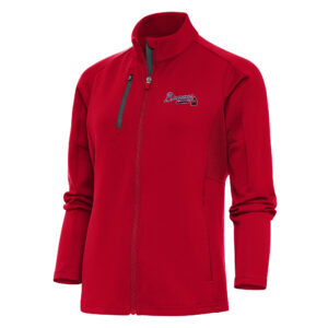 Women's Antigua Red Atlanta Braves Logo Generation Full-Zip Jacket