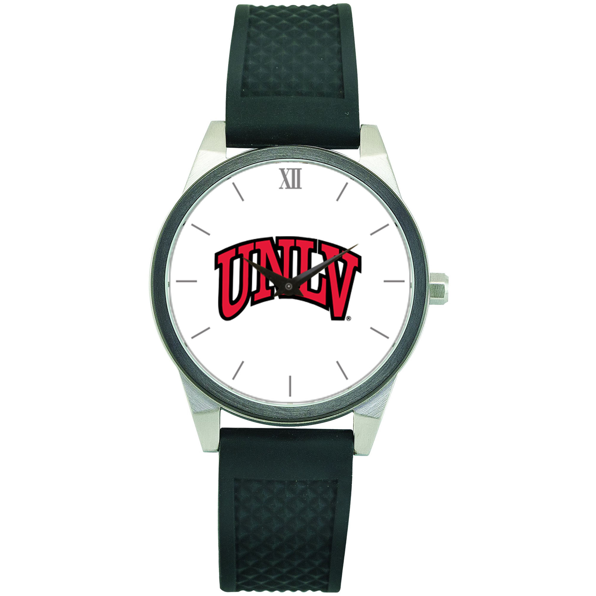 Women's Silver UNLV Rebels Silicone Strap Wristwatch