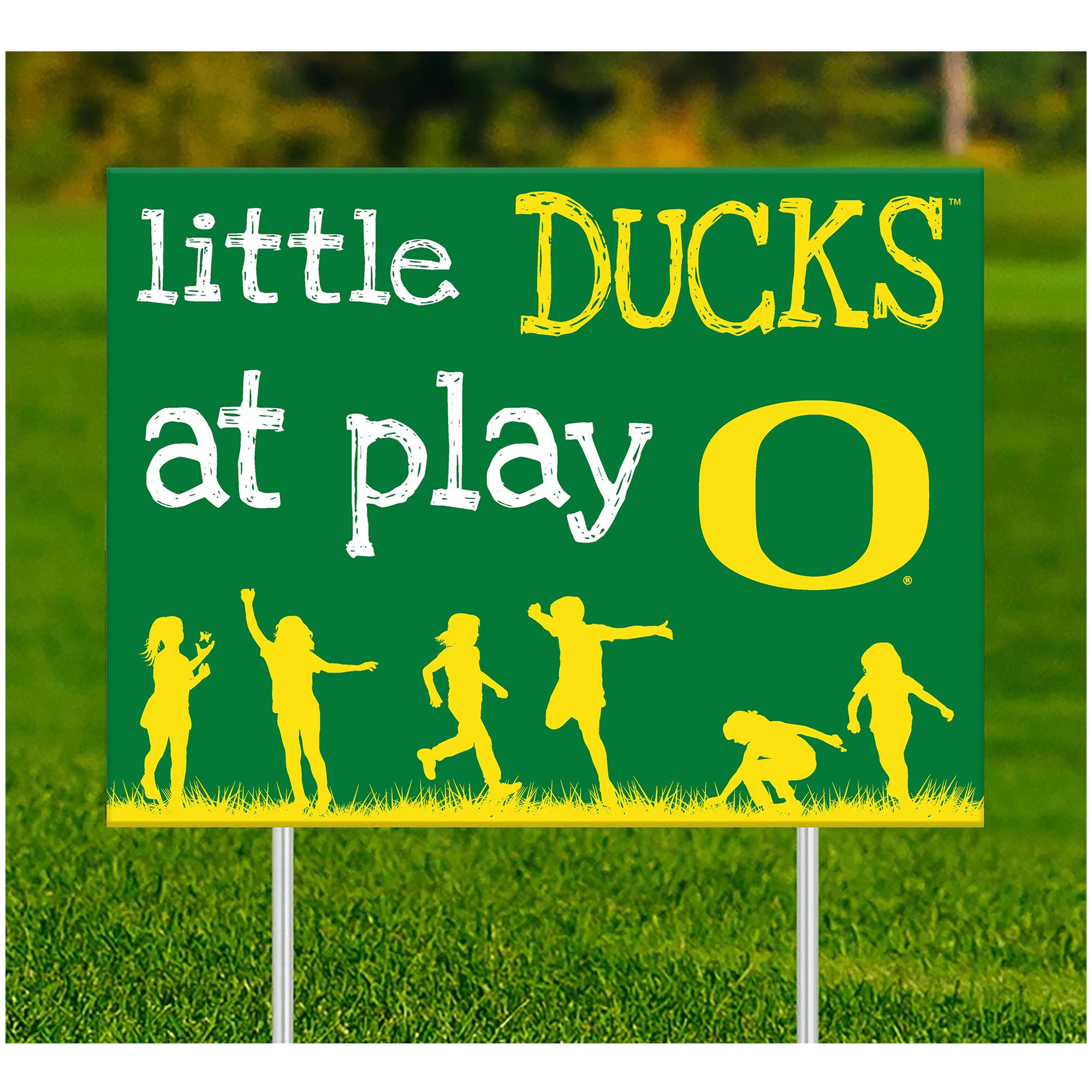 Oregon Ducks 24" x 18" Little Fans At Play Yard Sign