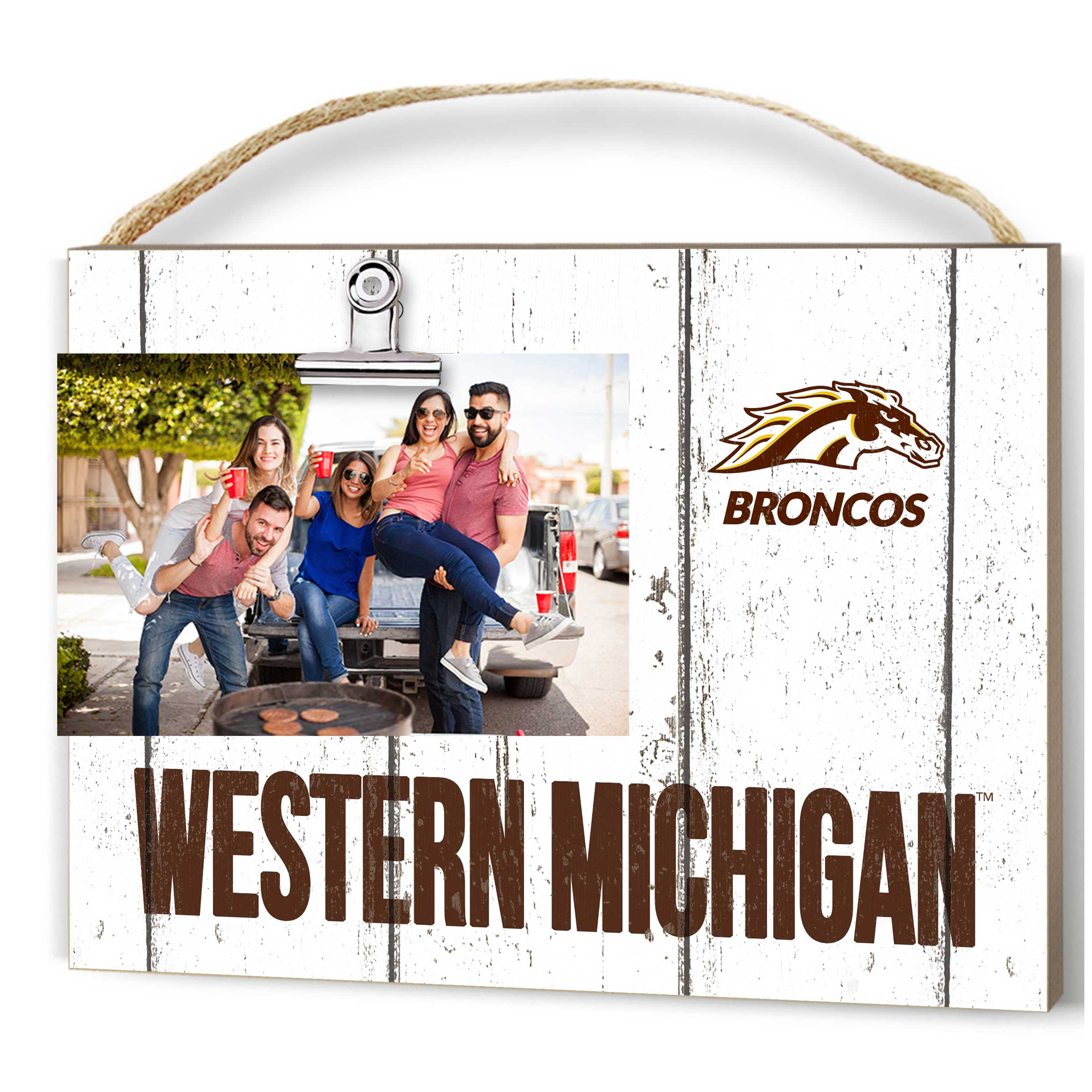 Western Michigan Broncos 8'' x 10'' Weathered Clip It Frame
