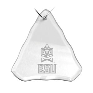 East Stroudsburg Warriors Team Logo 3.25'' x 3.75'' Glass Tree Ornament
