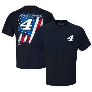 Men's Stewart-Haas Racing Team Collection Navy Kevin Harvick Exclusive Tonal Flag T-Shirt